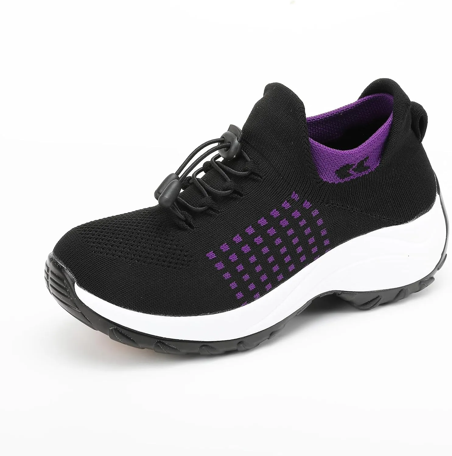 Orthopedic Sneakers for Women Men Adjustable Elastic Strap Trainers Shoes,Lightweight Breathable Damping Air Cushion Sneakers Non-Slip Platform Waterproof Comfort Soles Sports Shoes with Arch Support