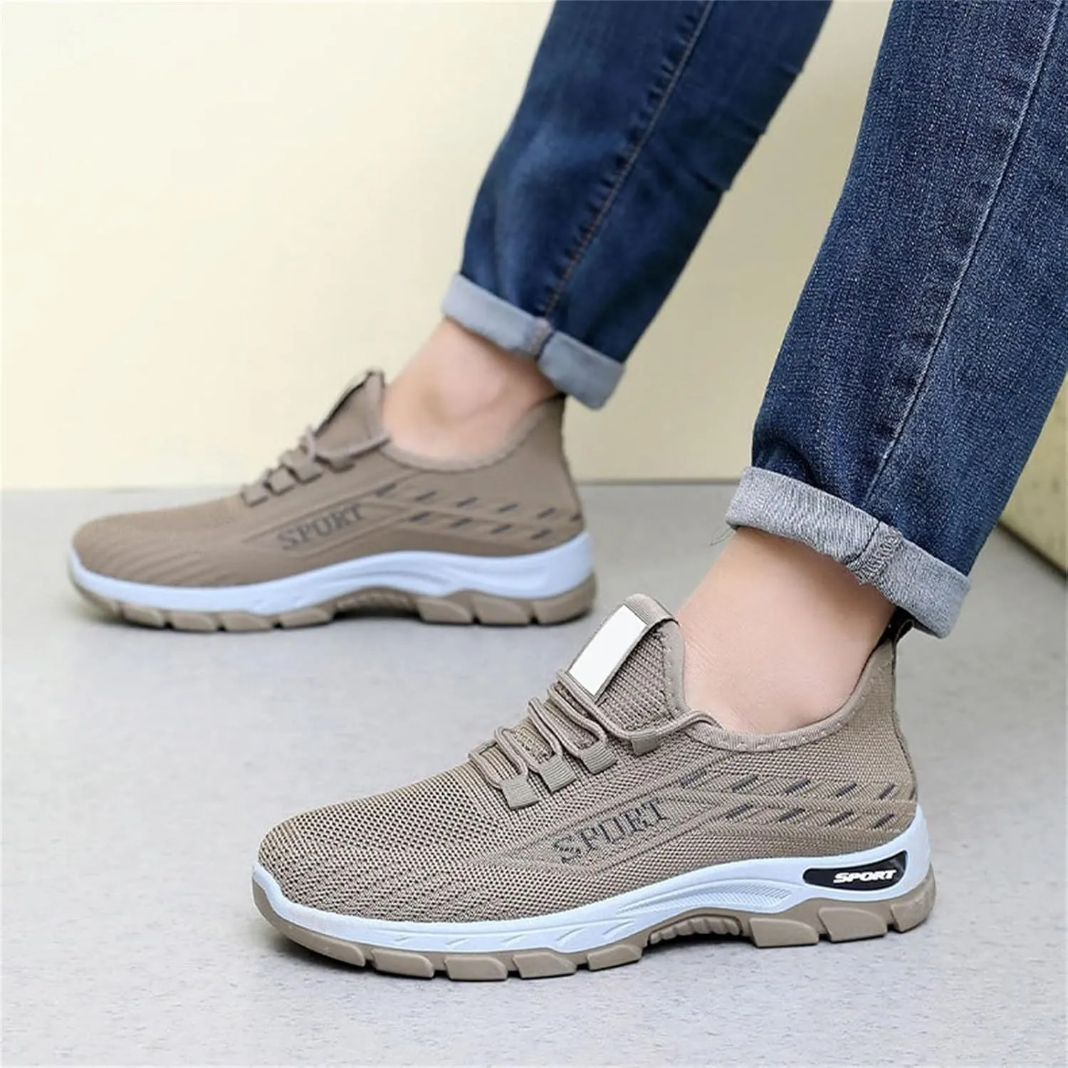 Orthowear Shoes for Women Men Lightweight Non Slip Tennis Athletic Shoes,Soft-Soled&Arch Support Gym Tennis Athletic Sneakers,Knitted Mesh Breathable Comfort Orthopedic Sneakers with Wide Toe Box