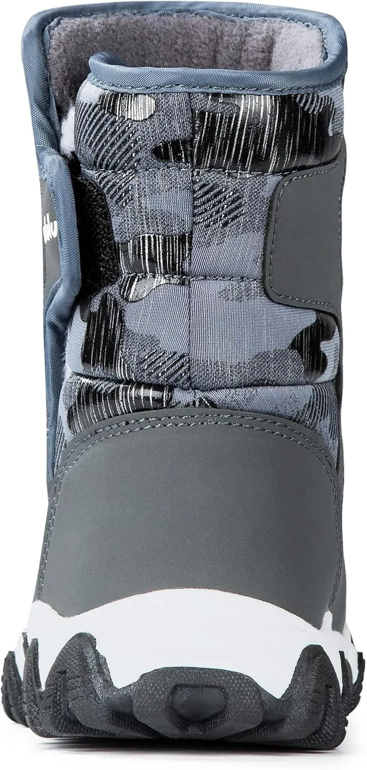 Outdoor Slip Resistant Warm Waterproof Boys Winter Snow Boots for Kids Toddler