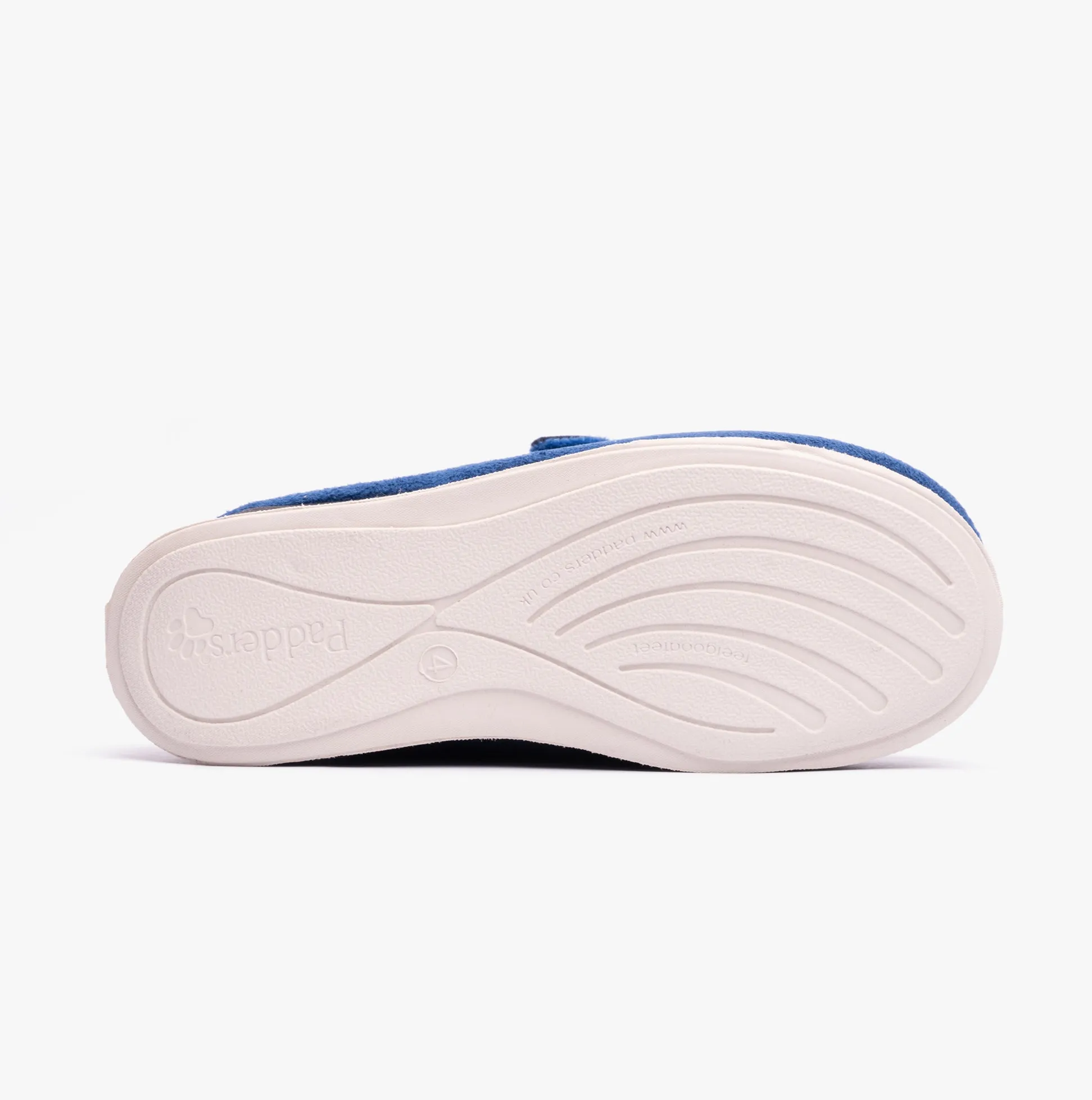 Padders HUG Womens (EE Fit) Touch Fasten Slippers Royal