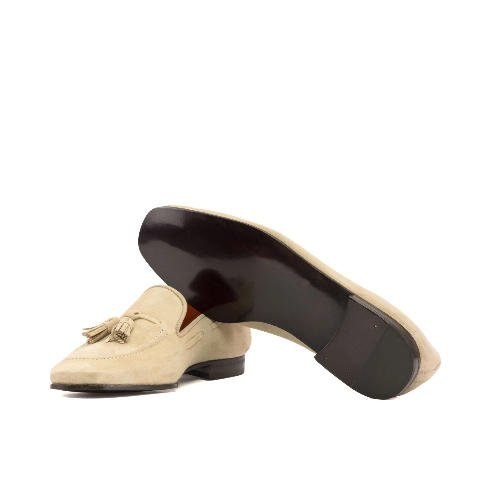Palazzo Slipper in Taupe Suede
