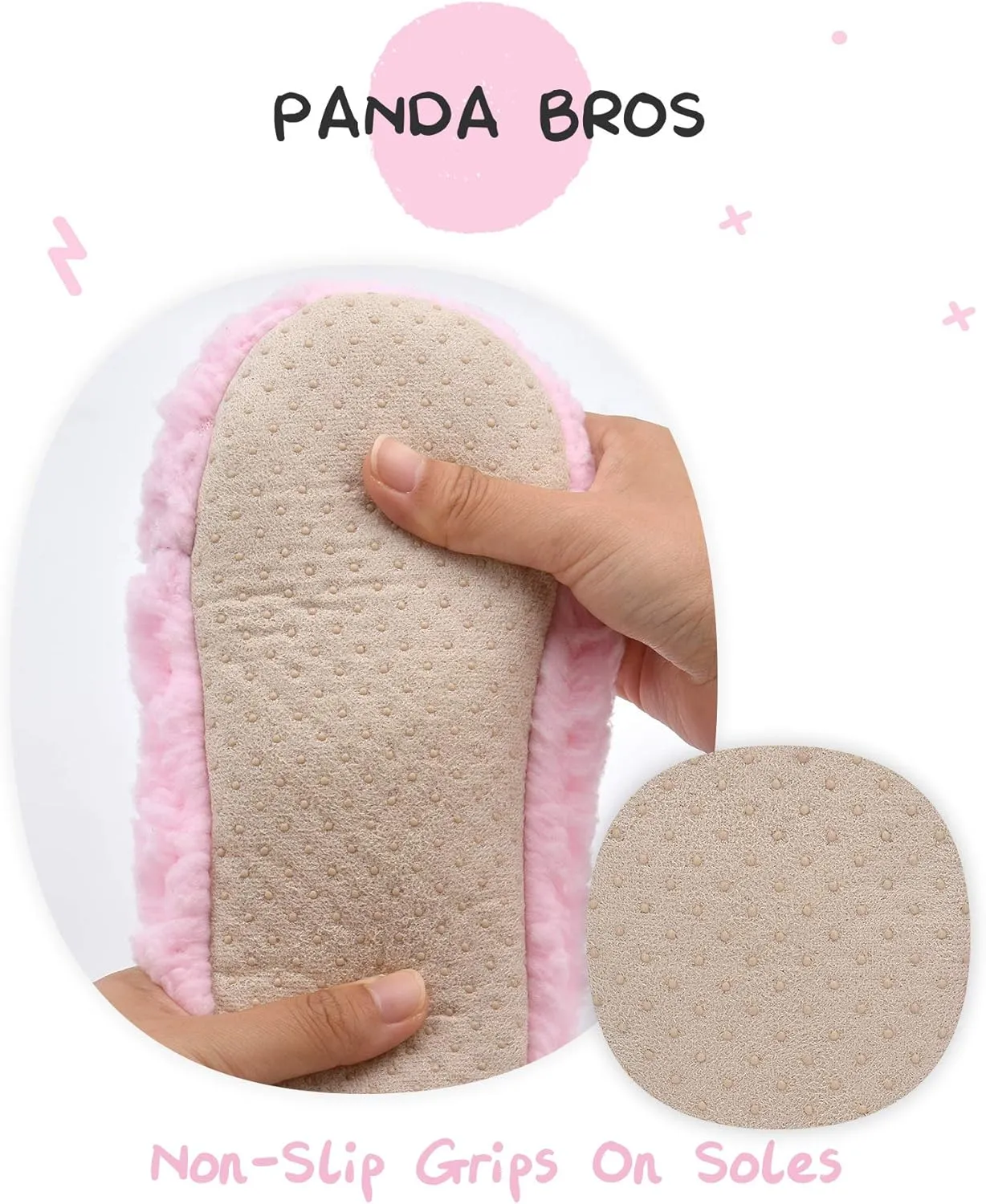 Panda Bros Kid's Animal Slipper Socks, Cartoon Cozy Fleece Indoor Slipper, Fluzzy Warm bedroom Shoes