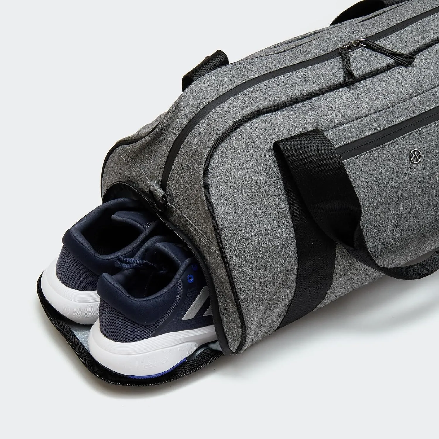 Pander 28L Large Gym Duffle Bag with Shoe Compartment, Fit for Travel, Weekend, Sports, Workout, Overnight.(Grey)