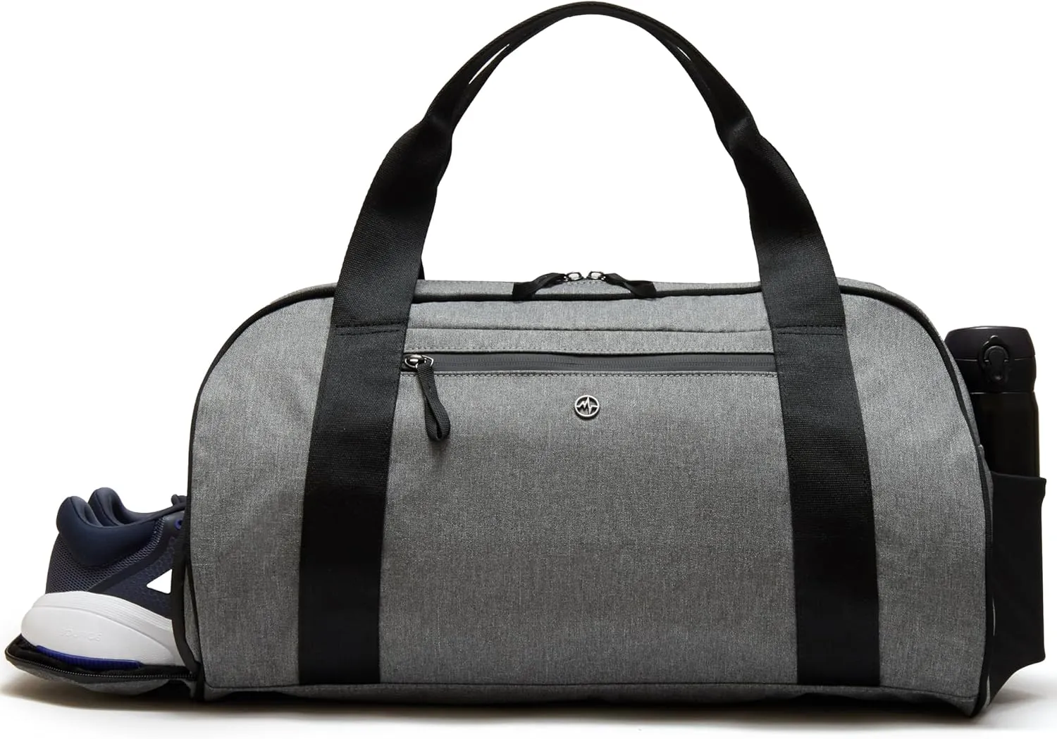 Pander 28L Large Gym Duffle Bag with Shoe Compartment, Fit for Travel, Weekend, Sports, Workout, Overnight.(Grey)