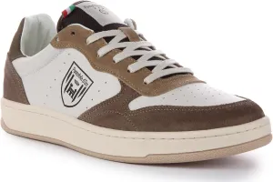 Pantofola d'Oro Lioni Uomo Low Men's Lace Up Suede Leather Trainers (Off White, US 7)