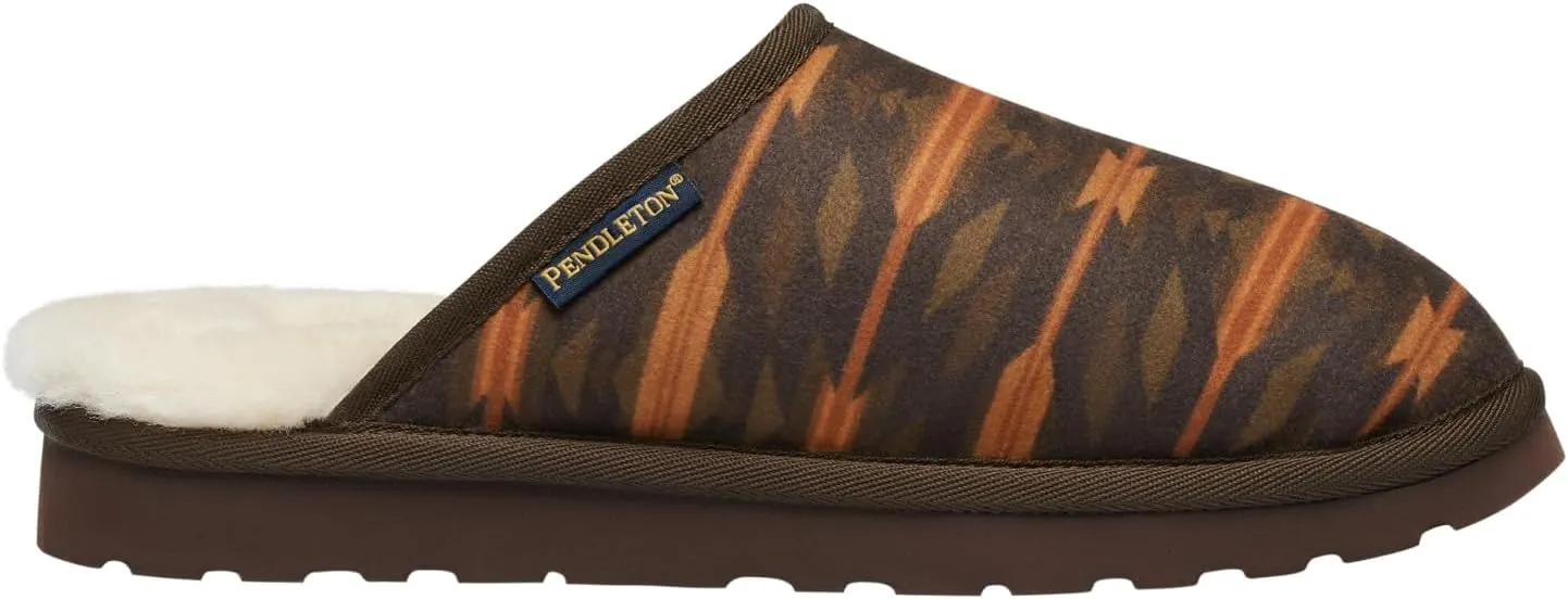 PENDLETON Men's Palmer Slipper – Cozy Shearling Lining with Signature Patterned Upper US