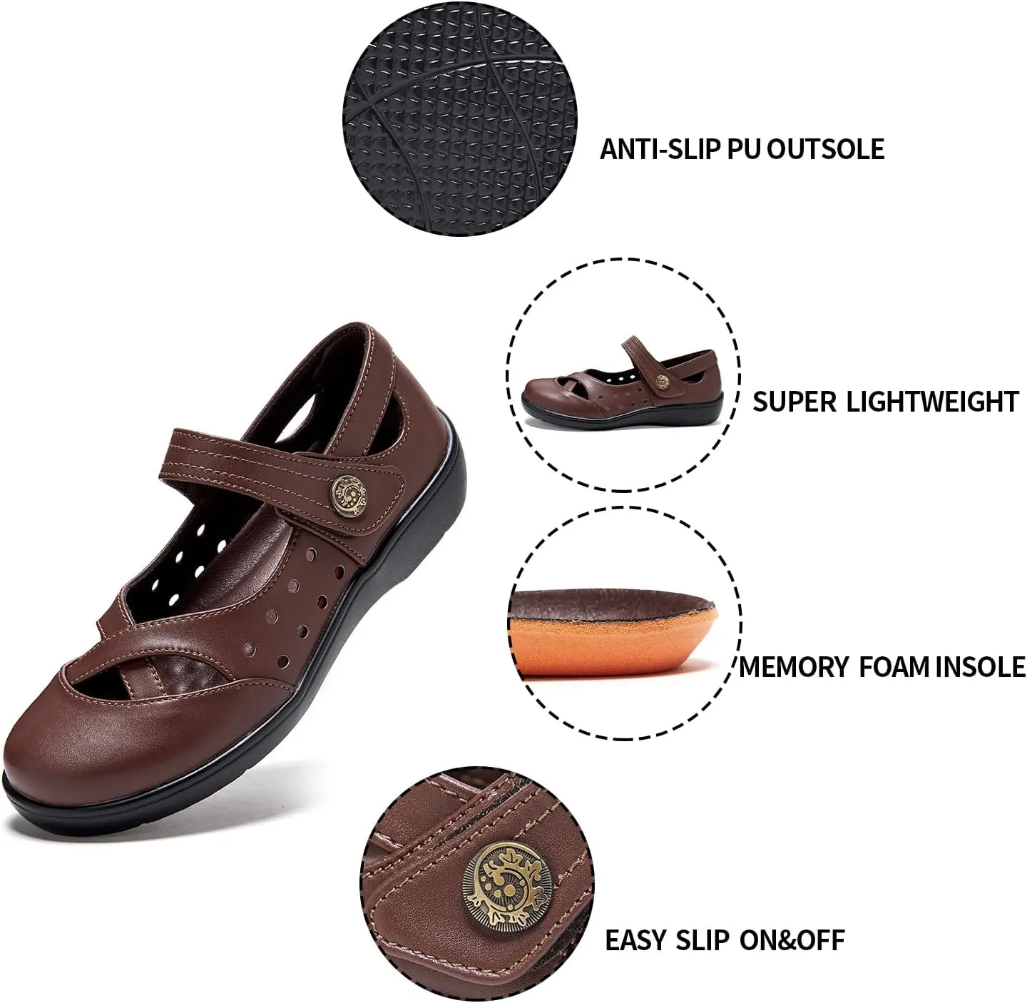 Penny Loafers for Women Shoes Slip On Soes Leather Comfort Breathable Flats