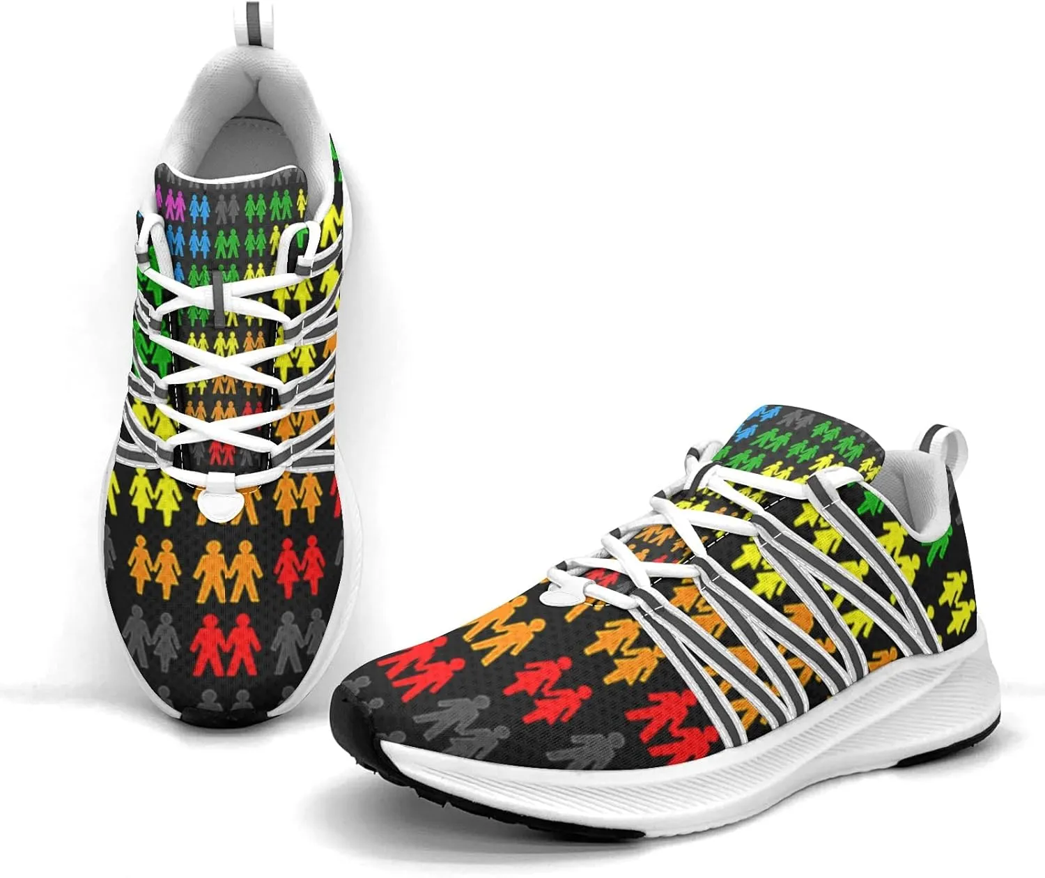 Pitovozu Camo Gay Pride Flag Sneaker Women Athletic Shoes Personalited Running Shoes Comfortable Sports Sneaker