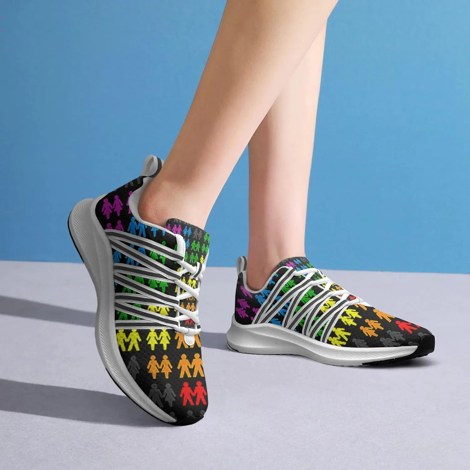 Pitovozu Camo Gay Pride Flag Sneaker Women Athletic Shoes Personalited Running Shoes Comfortable Sports Sneaker