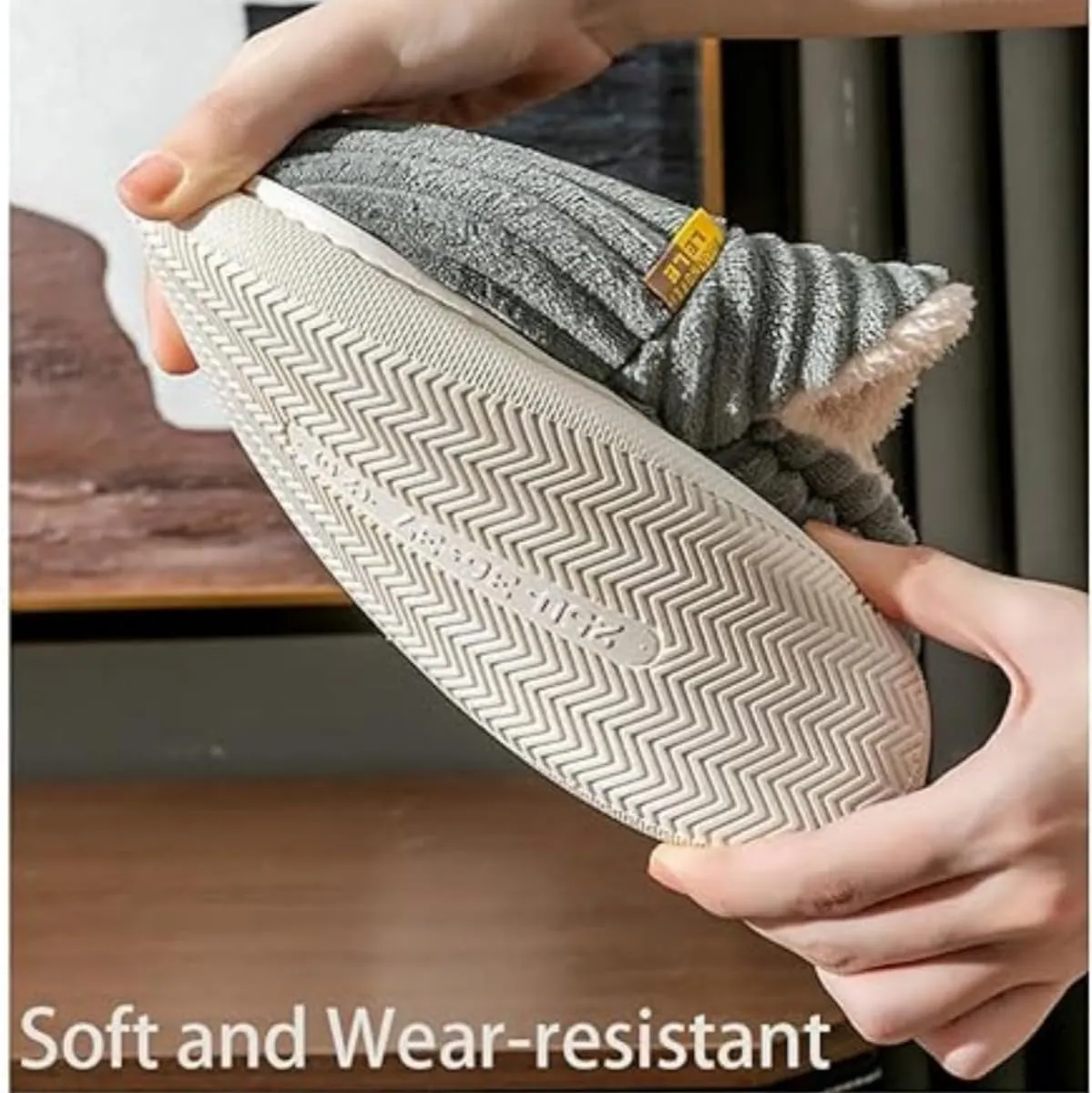 Pluffi Cozy Stylish Slipper, Pluffi Slipper Booties, Winter Faux Fur Lined Plush House Cloud Slides Women Men