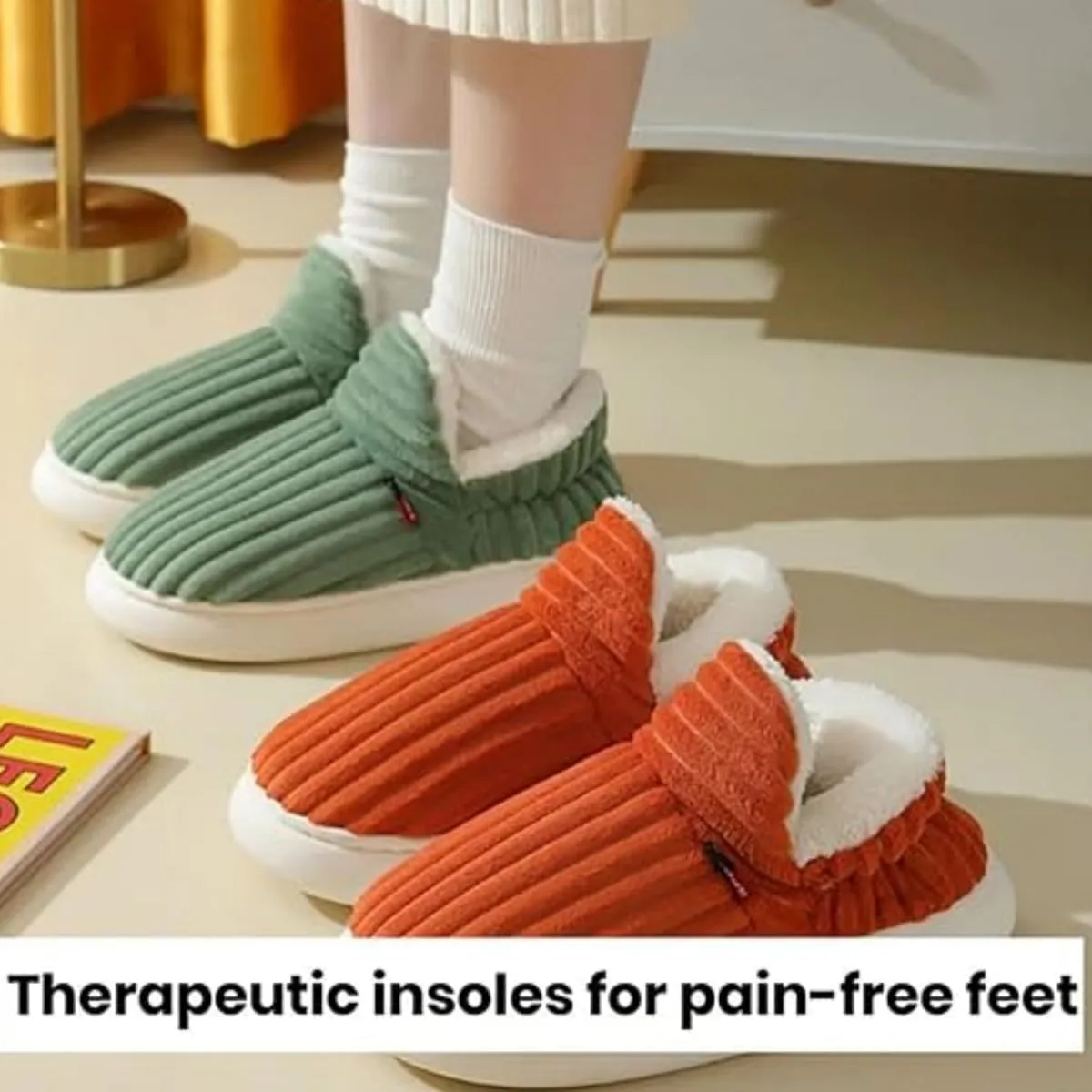 Pluffi Cozy Stylish Slipper, Pluffi Slipper Booties, Winter Faux Fur Lined Plush House Cloud Slides Women Men