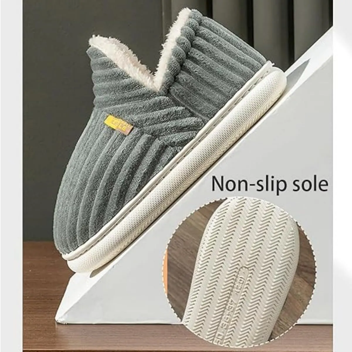Pluffi Cozy Stylish Slipper, Pluffi Slipper Booties, Winter Faux Fur Lined Plush House Cloud Slides Women Men
