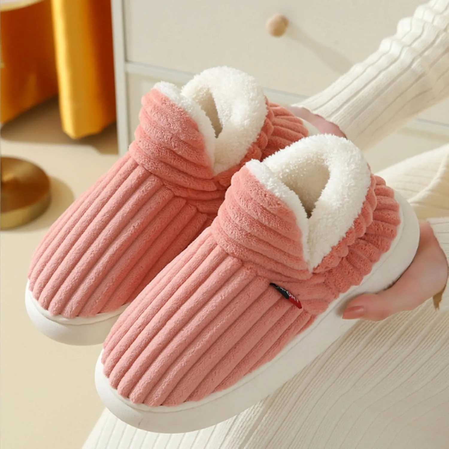Pluffi Slipper Booties For Kids Women Men, Winter Fuzzy Warm Cute Non-Slip Thick-Soled Slippers, Cozy Plush House Shoes