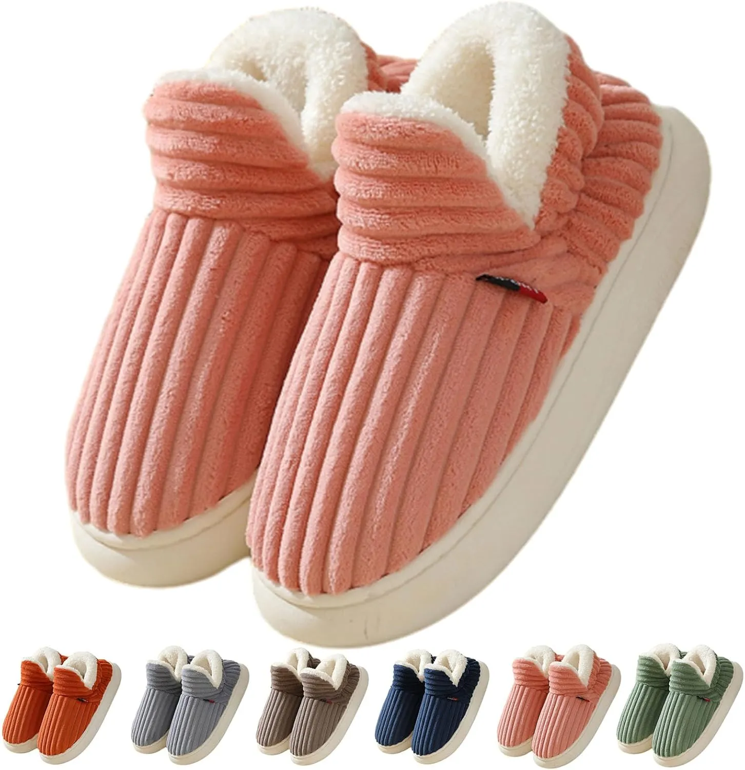 Pluffi Slipper Booties For Kids Women Men, Winter Fuzzy Warm Cute Non-Slip Thick-Soled Slippers, Cozy Plush House Shoes