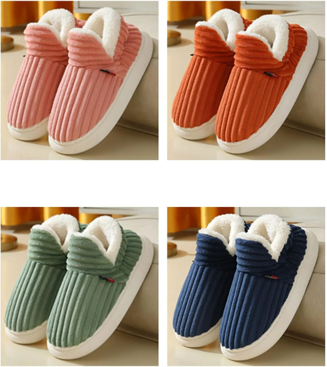 Pluffi Slipper Booties For Kids Women Men, Winter Fuzzy Warm Cute Non-Slip Thick-Soled Slippers, Cozy Plush House Shoes