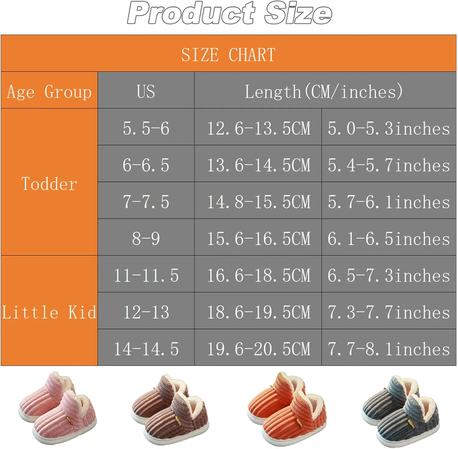 Pluffi Slipper Booties Kids, Winter Fuzzy Plush Warm Cute Non-Slip Thick-Soled Cozy Stylish Children House Shoes For Boys And Girls