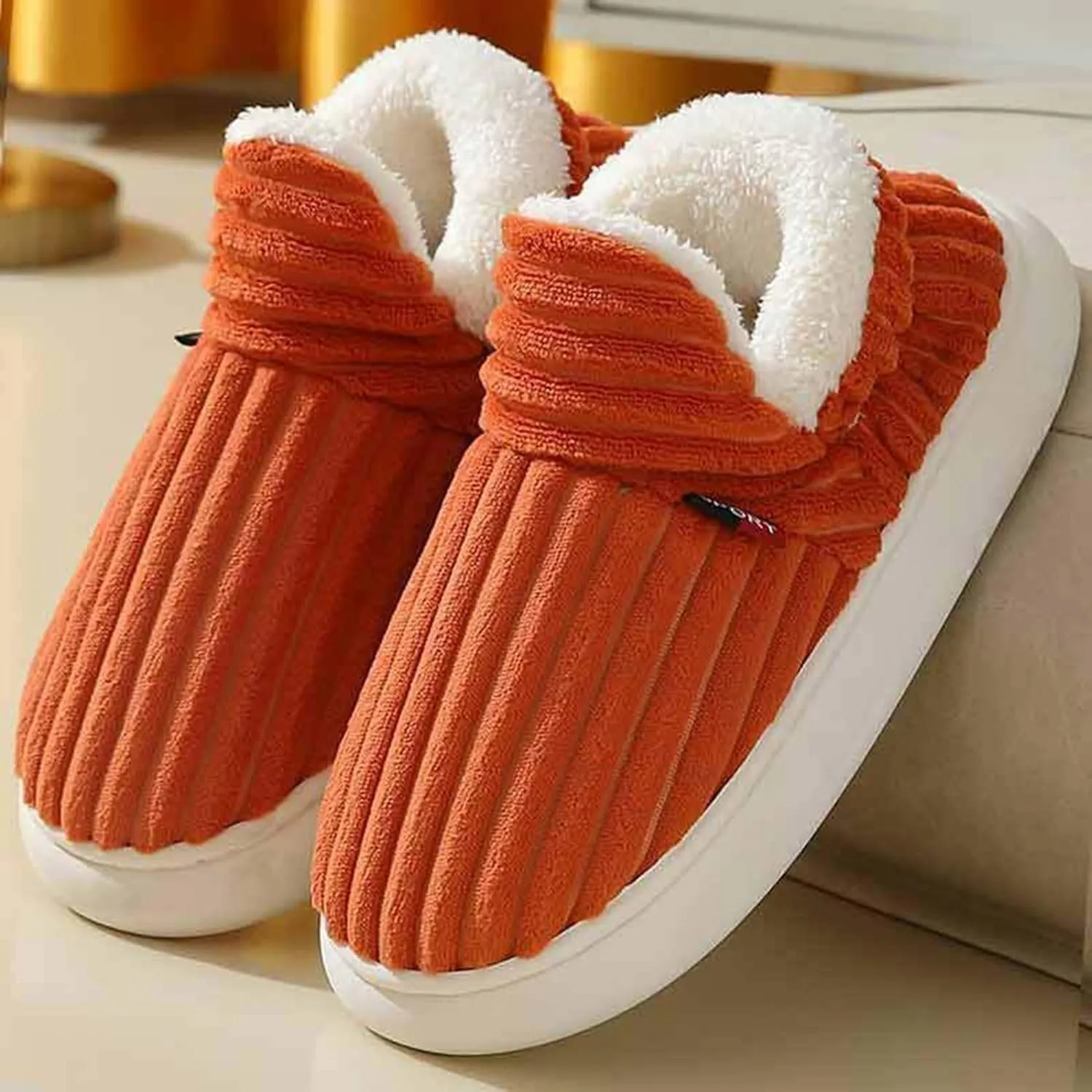 Pluffi Slipper Booties Women Pluffi Cozy Stylish Slipper Winter Fuzzy Warm Thick-Soled Plush House Slides Men Women