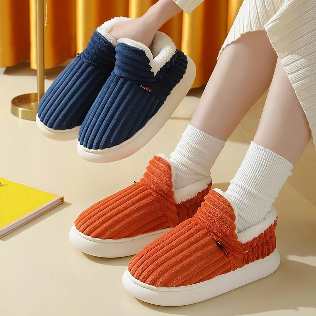 Pluffy Comfortable and Stylish Slippers, Pluffi Slipper Booties, Cozy Plush Fleece, Indoor and Outdoor Unisex