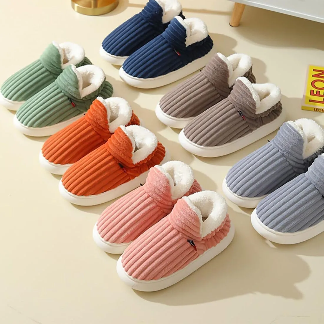 Pluffy Comfortable and Stylish Slippers, Pluffi Slipper Booties, Cozy Plush Fleece, Indoor and Outdoor Unisex
