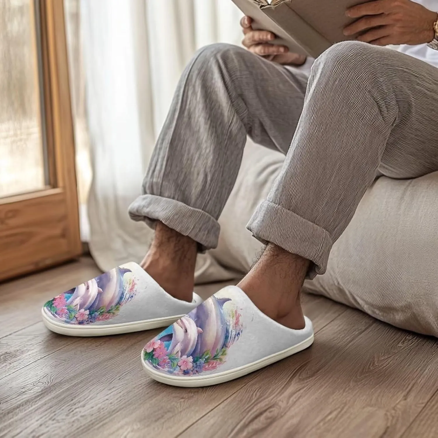 Plush Slipper for Women Warm Soft Flannel Fuzzy House Cotton Slipper Winter Non-Slip for Outdoor Slipper Ladies US 3-13