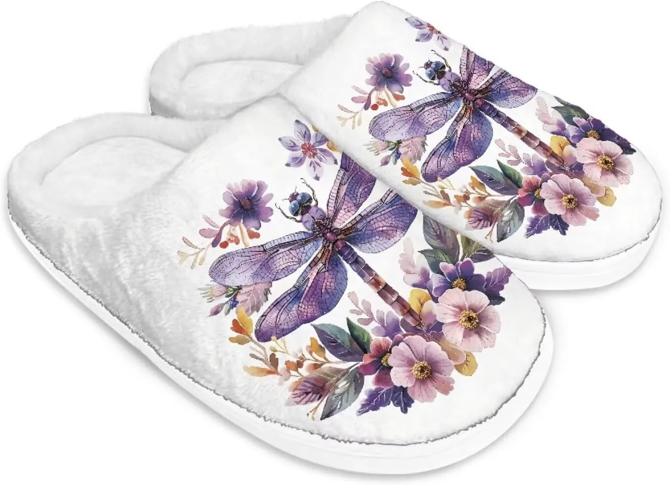 Plush Slipper for Women Warm Soft Flannel Fuzzy House Cotton Slipper Winter Non-Slip for Outdoor Slipper Ladies US 3-13