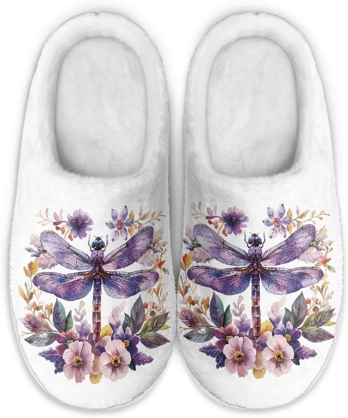 Plush Slipper for Women Warm Soft Flannel Fuzzy House Cotton Slipper Winter Non-Slip for Outdoor Slipper Ladies US 3-13