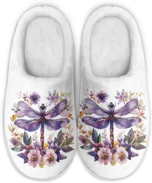 Plush Slipper for Women Warm Soft Flannel Fuzzy House Cotton Slipper Winter Non-Slip for Outdoor Slipper Ladies US 3-13
