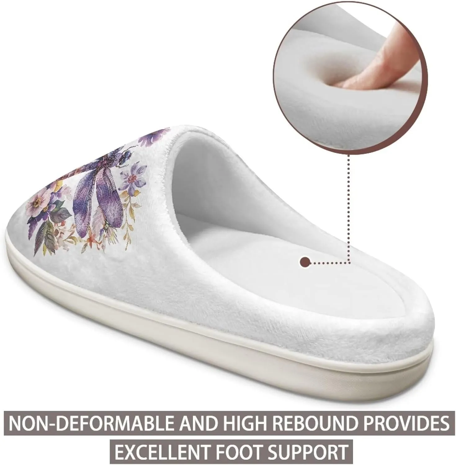 Plush Slipper for Women Warm Soft Flannel Fuzzy House Cotton Slipper Winter Non-Slip for Outdoor Slipper Ladies US 3-13