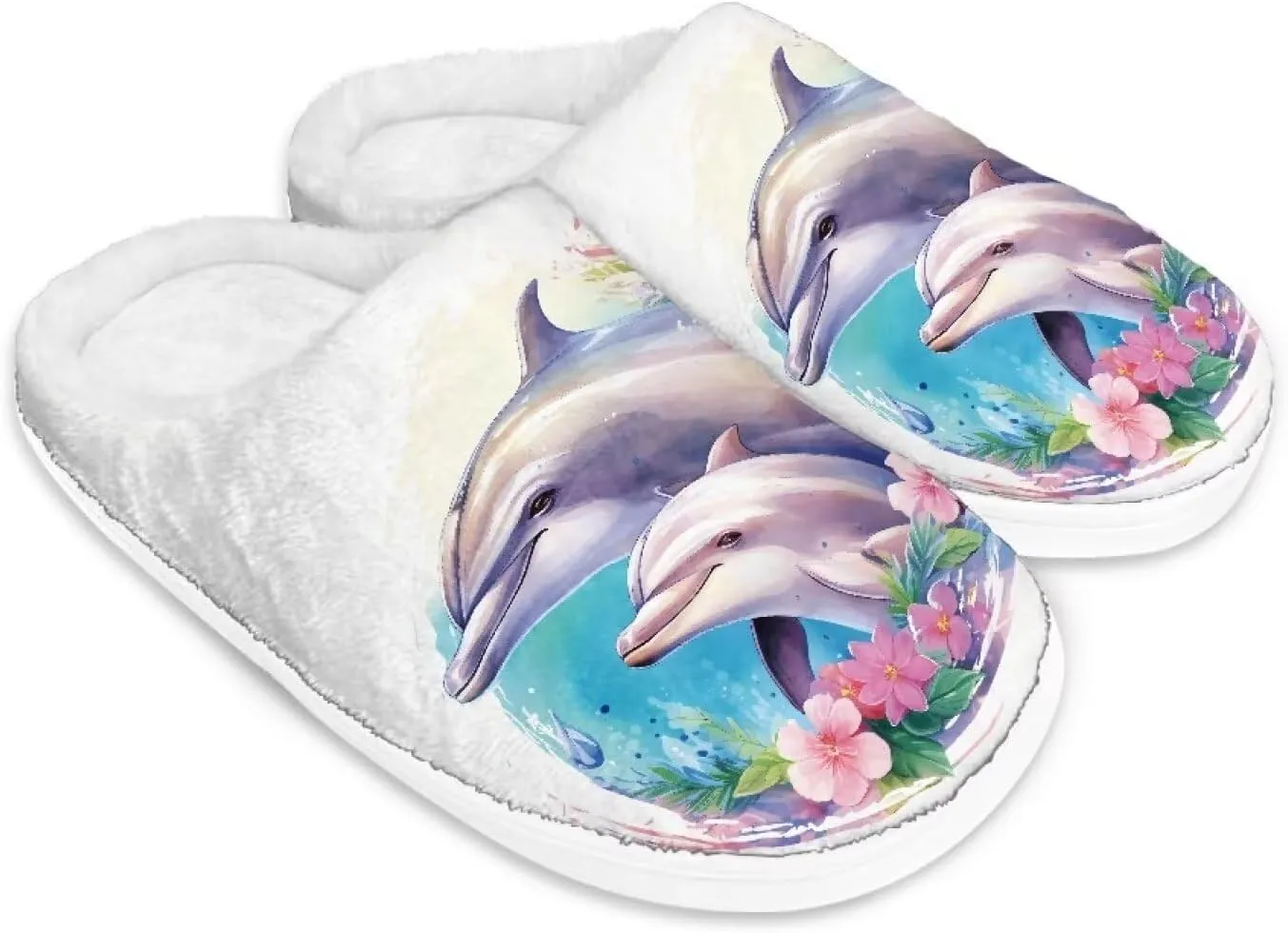 Plush Slipper for Women Warm Soft Flannel Fuzzy House Cotton Slipper Winter Non-Slip for Outdoor Slipper Ladies US 3-13