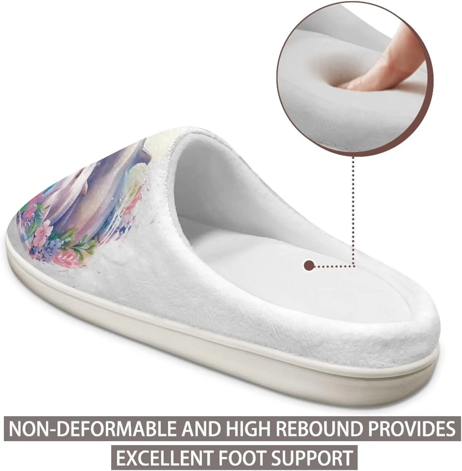 Plush Slipper for Women Warm Soft Flannel Fuzzy House Cotton Slipper Winter Non-Slip for Outdoor Slipper Ladies US 3-13