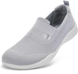 Puxowe Women's Slip on Walking Shoes-Lightweight Knit Loafer Sneaker