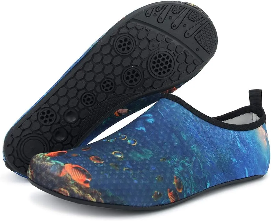 QACOHU Womens Mens Water Shoes Barefoot Skin Shoes Quick-Dry Water Shoe for Dive Surf Swim Beach Yoga