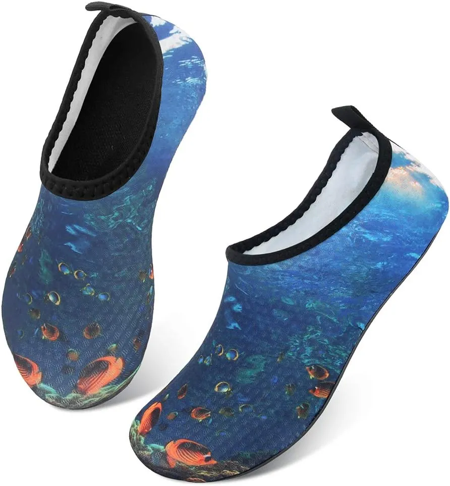 QACOHU Womens Mens Water Shoes Barefoot Skin Shoes Quick-Dry Water Shoe for Dive Surf Swim Beach Yoga