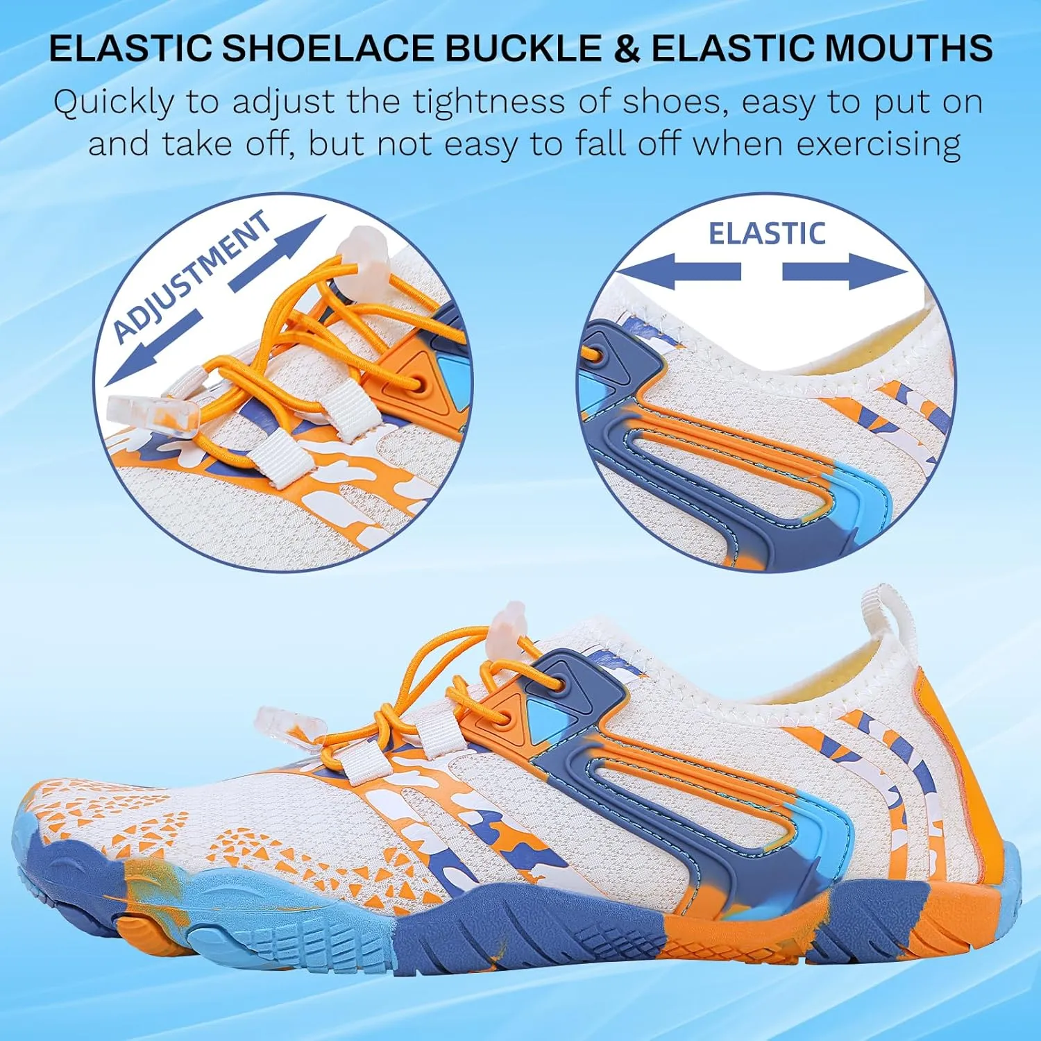 Quick Dry Water Shoes - Barefoot Swim Shoes for Women & Men, Non-Slip Aqua Shoes for Beach, River, Pool & Hiking