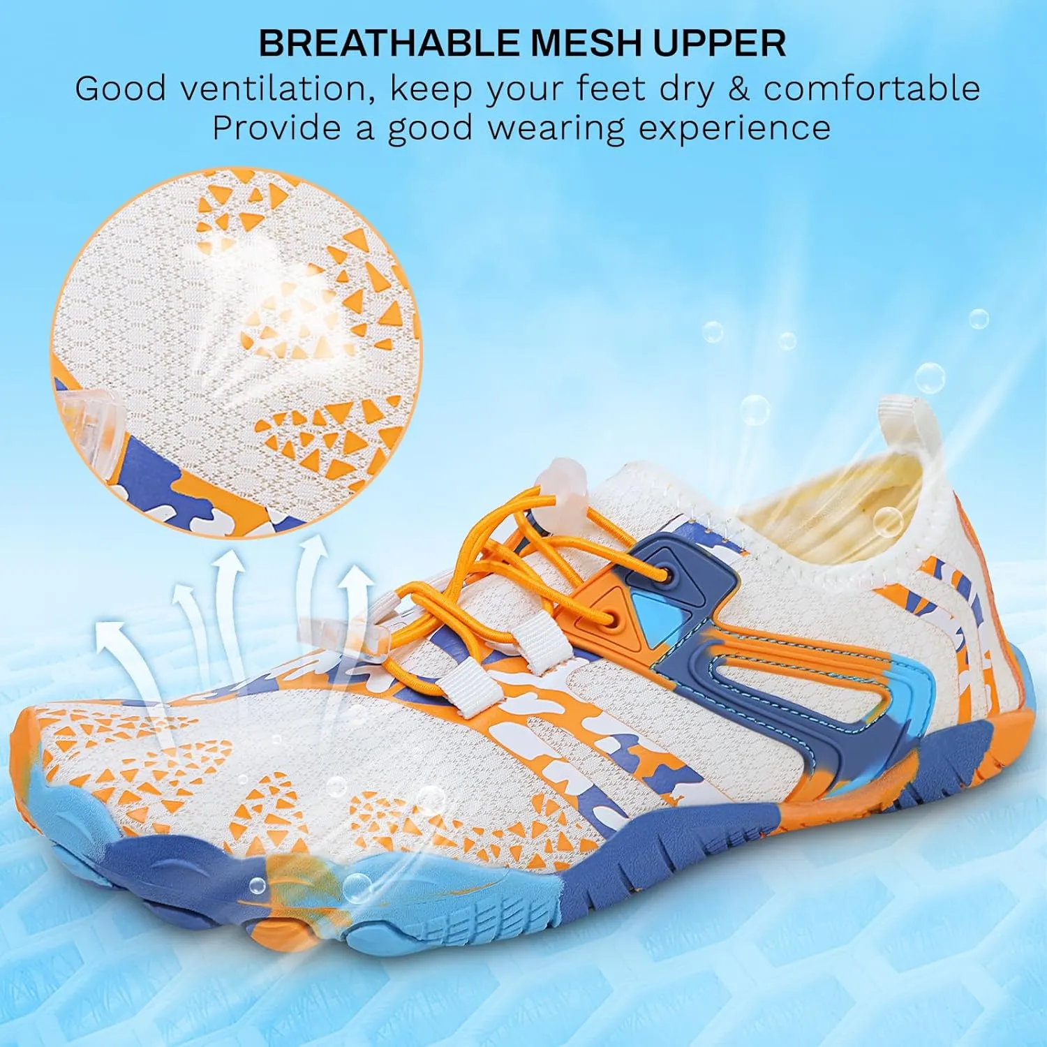 Quick Dry Water Shoes - Barefoot Swim Shoes for Women & Men, Non-Slip Aqua Shoes for Beach, River, Pool & Hiking