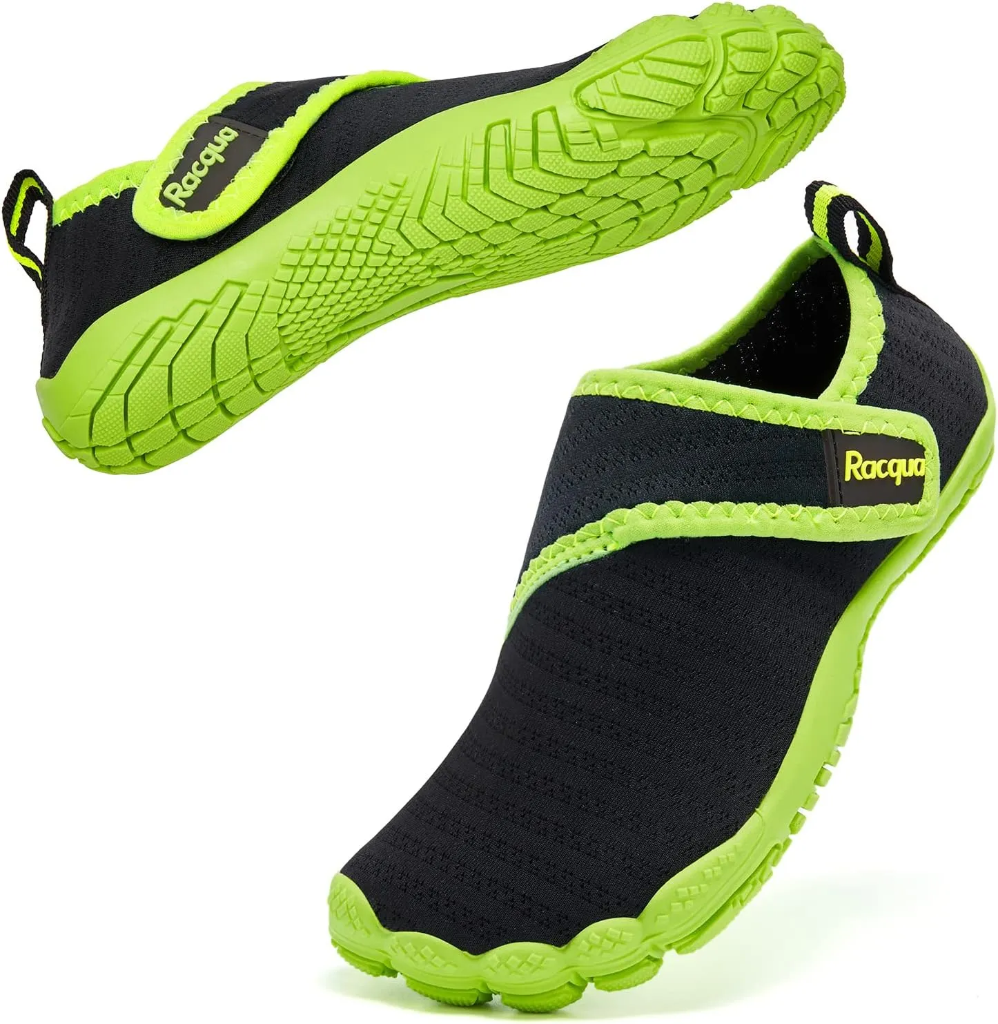 Racqua Boy's Girl's Kids Toddler Water Shoes Quick Dry Barefoot Lightweight Pool Swim Beach Sport Aqua Shoes(Toddler/Little Kid/Big Kid)