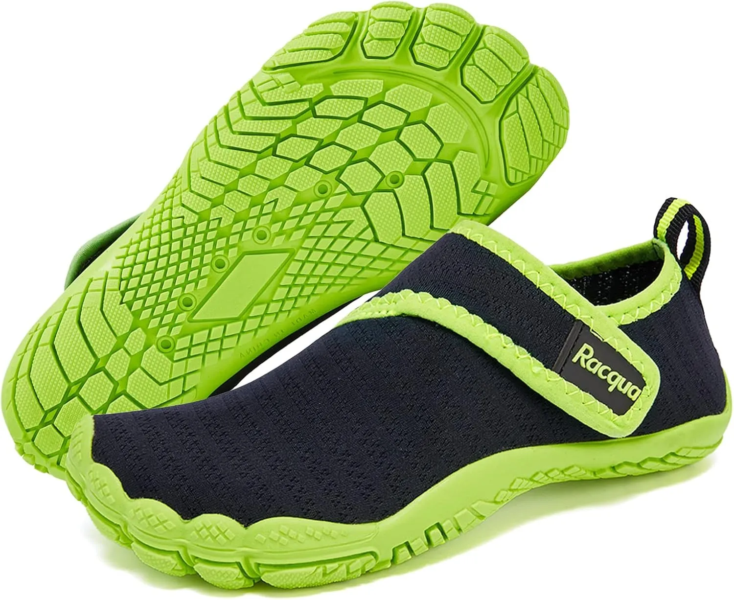 Racqua Boy's Girl's Kids Toddler Water Shoes Quick Dry Barefoot Lightweight Pool Swim Beach Sport Aqua Shoes(Toddler/Little Kid/Big Kid)