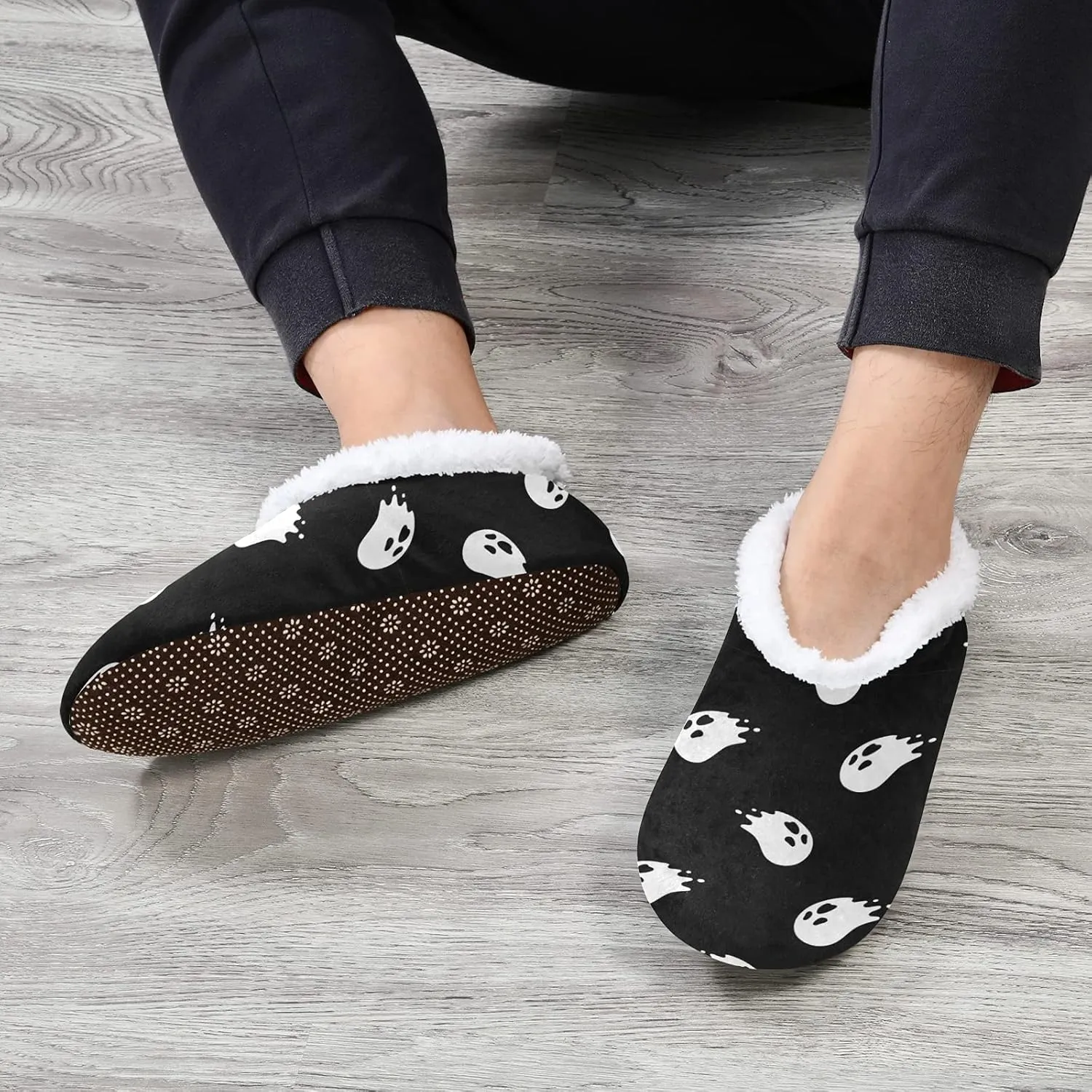 Red Black Buffalo Plaid House Spa Slippers Merry Christmas Home Slipper Soft Memory Foam Slipper Non Slip for Travel Women Men Hotel Bedroom Womens Mens Shoes Slippers