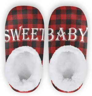 Red Black Buffalo Plaid House Spa Slippers Merry Christmas Home Slipper Soft Memory Foam Slipper Non Slip for Travel Women Men Hotel Bedroom Womens Mens Shoes Slippers