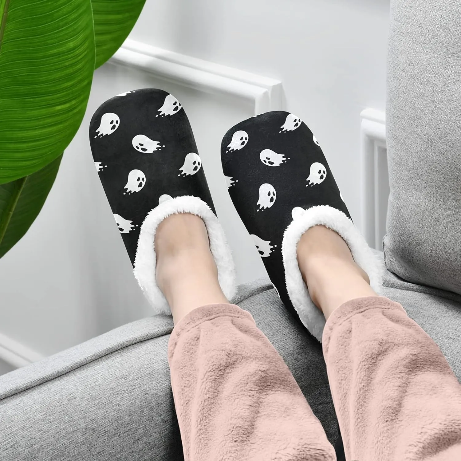 Red Black Buffalo Plaid House Spa Slippers Merry Christmas Home Slipper Soft Memory Foam Slipper Non Slip for Travel Women Men Hotel Bedroom Womens Mens Shoes Slippers