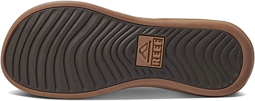 REEF Cushion Lux Men's Flip Flop, Ultra Soft Cushion Footbed, Full Grain Leather Strap