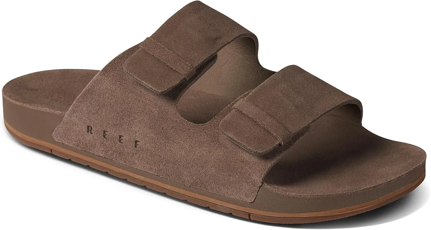 REEF Ojai Two Bar Women's Fashion Slide Sandal, Premium Leather, Soft Cushion Footbed