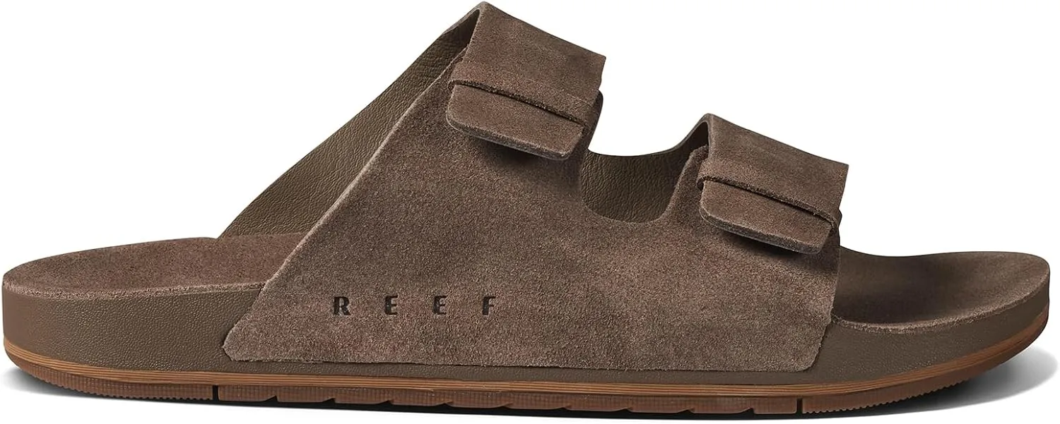 REEF Ojai Two Bar Women's Fashion Slide Sandal, Premium Leather, Soft Cushion Footbed
