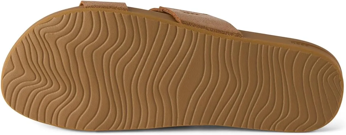 Reef Women's Cushion Vista Fashion Slide Sandal, Vegan Leather Strap, Soft Footbed