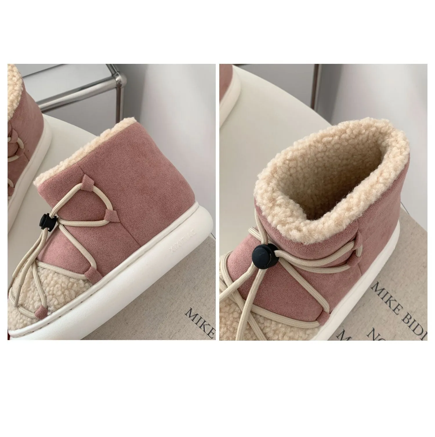 Retro Lace Up Bread Shoes