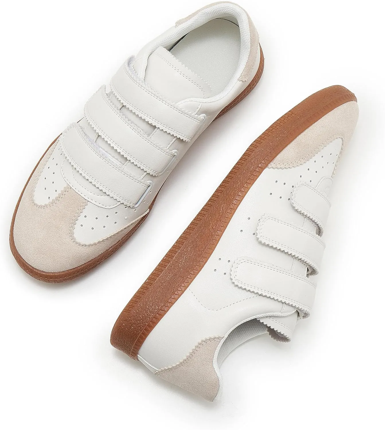 Retro Sneaker for Women Classic Low Top Fashion Sneaker Lightweight Vegan Leather Walking Tennis Shoes