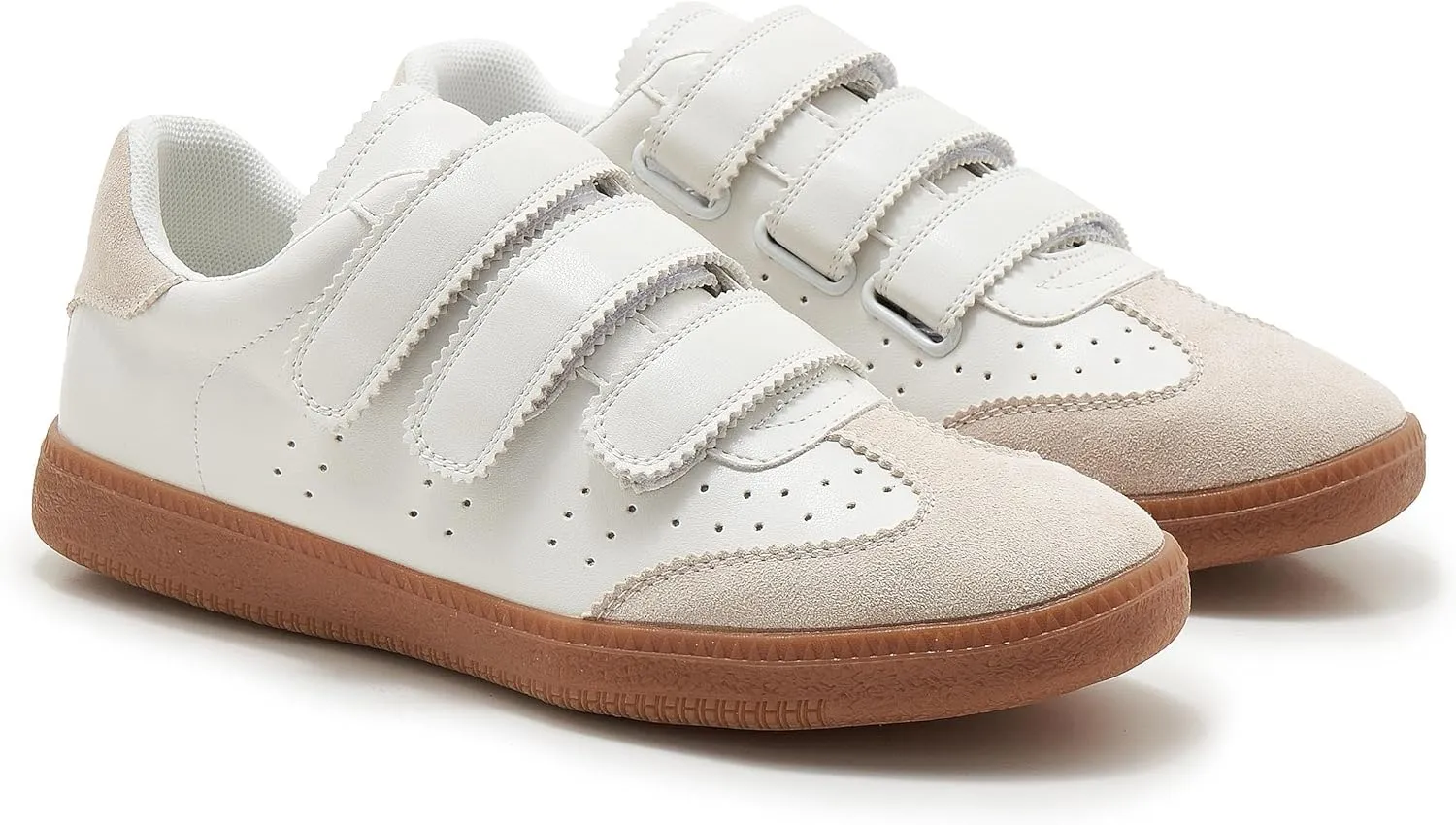 Retro Sneaker for Women Classic Low Top Fashion Sneaker Lightweight Vegan Leather Walking Tennis Shoes