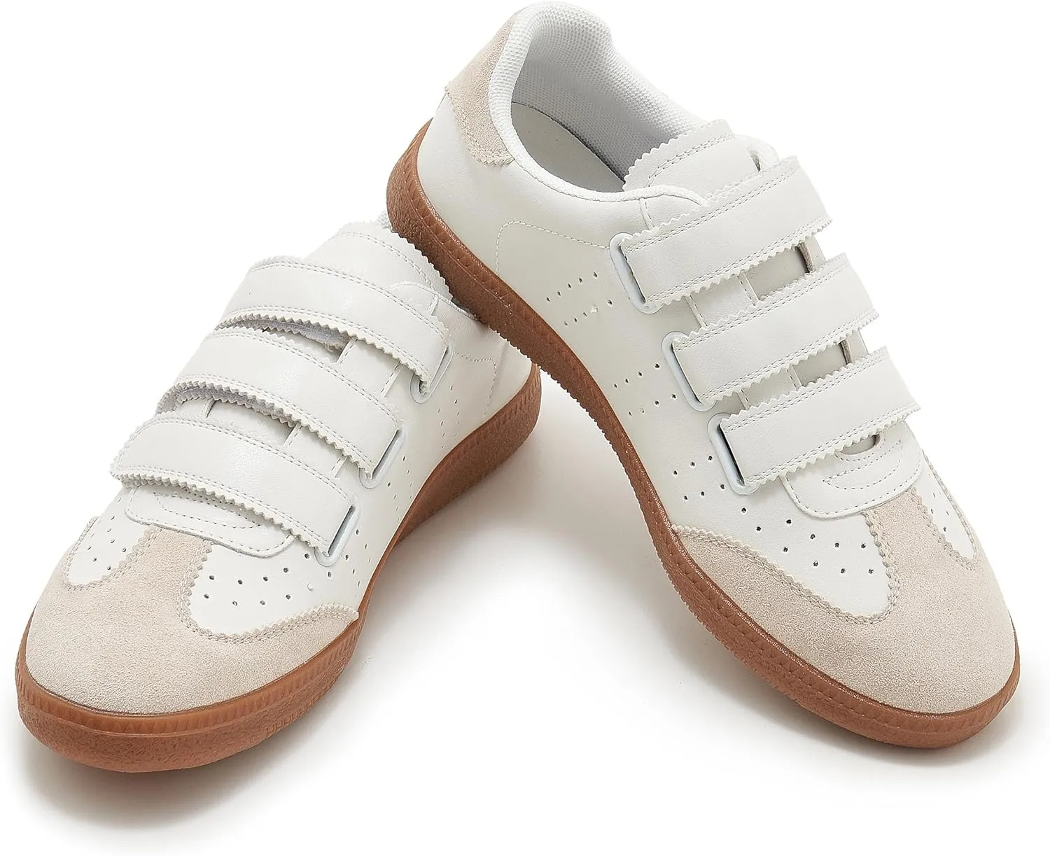 Retro Sneaker for Women Classic Low Top Fashion Sneaker Lightweight Vegan Leather Walking Tennis Shoes