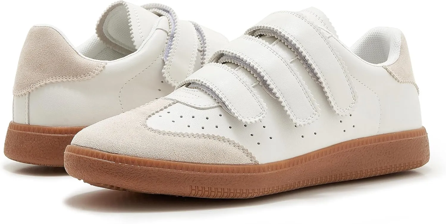 Retro Sneaker for Women Classic Low Top Fashion Sneaker Lightweight Vegan Leather Walking Tennis Shoes