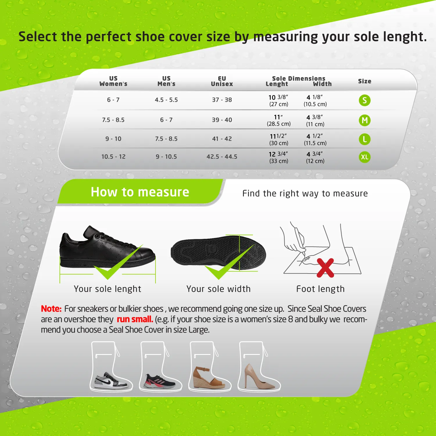 Reusable Waterproof Shoe Cover Black